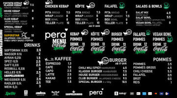 Pera Imbiss menu