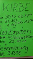 Zuberbuehler Vesperstueble menu