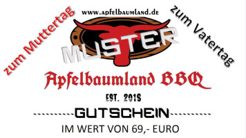 Apfelbaumland Bbq menu