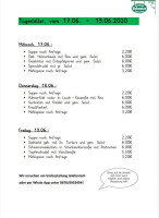 Gasthaus Schuster menu