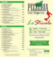 Pizzeria Lo Stivale menu