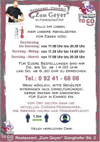 Zum Geyer Im Fraenkischen Hof menu