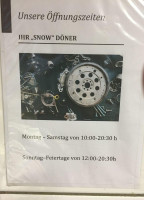 Snow Doener menu