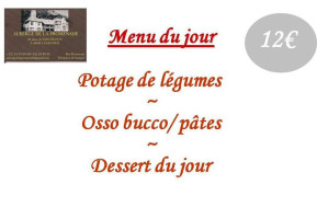 Auberge De La Promenade Cafe menu