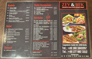 Zey Bek Koefteci menu