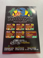 Havana menu