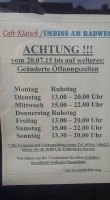 Cafe Klatsch Imbiss Am Radweg menu