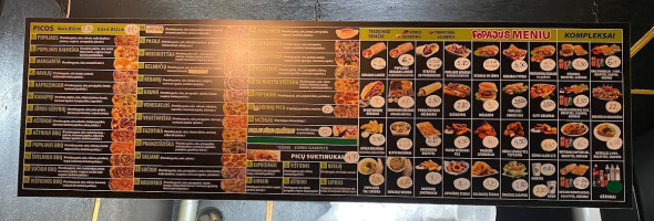 Popajus Kebabai-pica menu