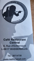 Cafe Central menu