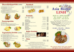 Asia Bistro Linh menu