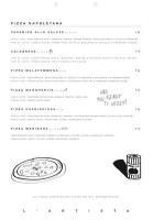 L’ Artista Pizza Napoletana menu