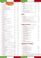 Milano Inh. Nadir Kavak Pizzeria menu