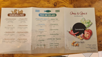 Oma Opa Villa menu