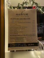 Mahrem menu