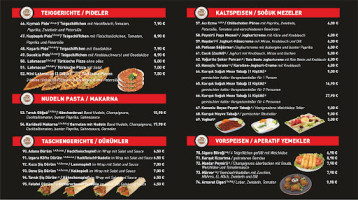 Tava Und Cafe menu