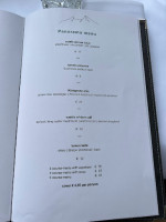 Panorama Restaurant menu