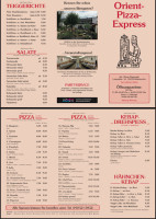 Orient Pizza Express menu