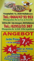 Hollabrunner Pizza Kebab menu