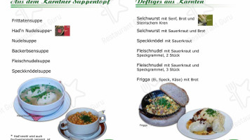 Schwarzseehutte menu