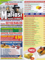 Mafiosi Pizzeria menu