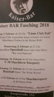 Kaiserbar menu