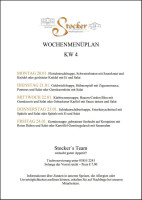 Gasthof und Wellnesshotel Stocker menu