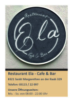 Ela Cafe-Bar-Pizzeria menu