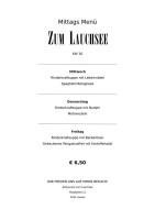 Zum Lauchsee Lounge menu