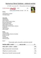 Restaurace Narod menu