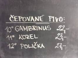 Pizza Vecernice menu