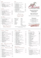 Pizzeria Siena menu