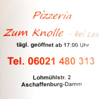 Zum Knolle Bei Leo menu