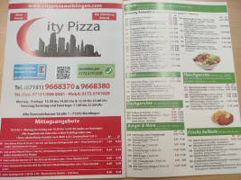 City Pizza Service menu