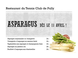 Restaurant Tennis - Club Pully menu