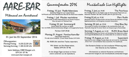 Aare menu