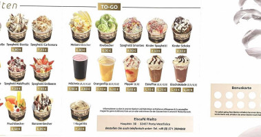 Eiscafé Rialto menu