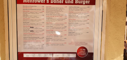 Mehrower's Döner Und Burger menu