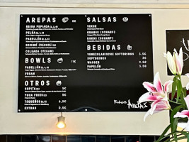 Ruben's Arepas menu