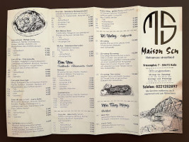 Maison Sen menu