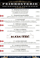 Konigsberger Hof menu