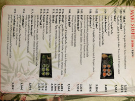 Asian Cuisine Sushi menu