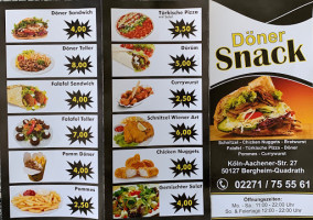 Döner Snack menu