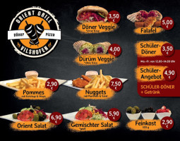 Orient Grill Döner Pizza menu