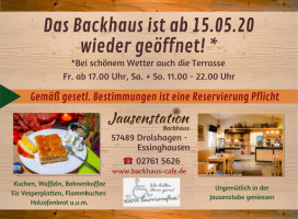 Jausenstation Backhaus-cafe menu