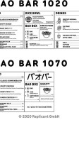 Bao Bar menu