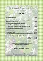 De La Cha menu