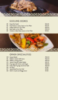 The Oriental Garden menu