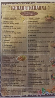 Kebab U Faraona menu