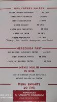 La Pinte de la Petite-Joux, menu