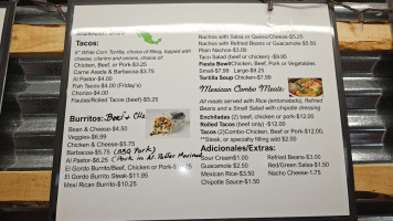 Timo's Grill menu